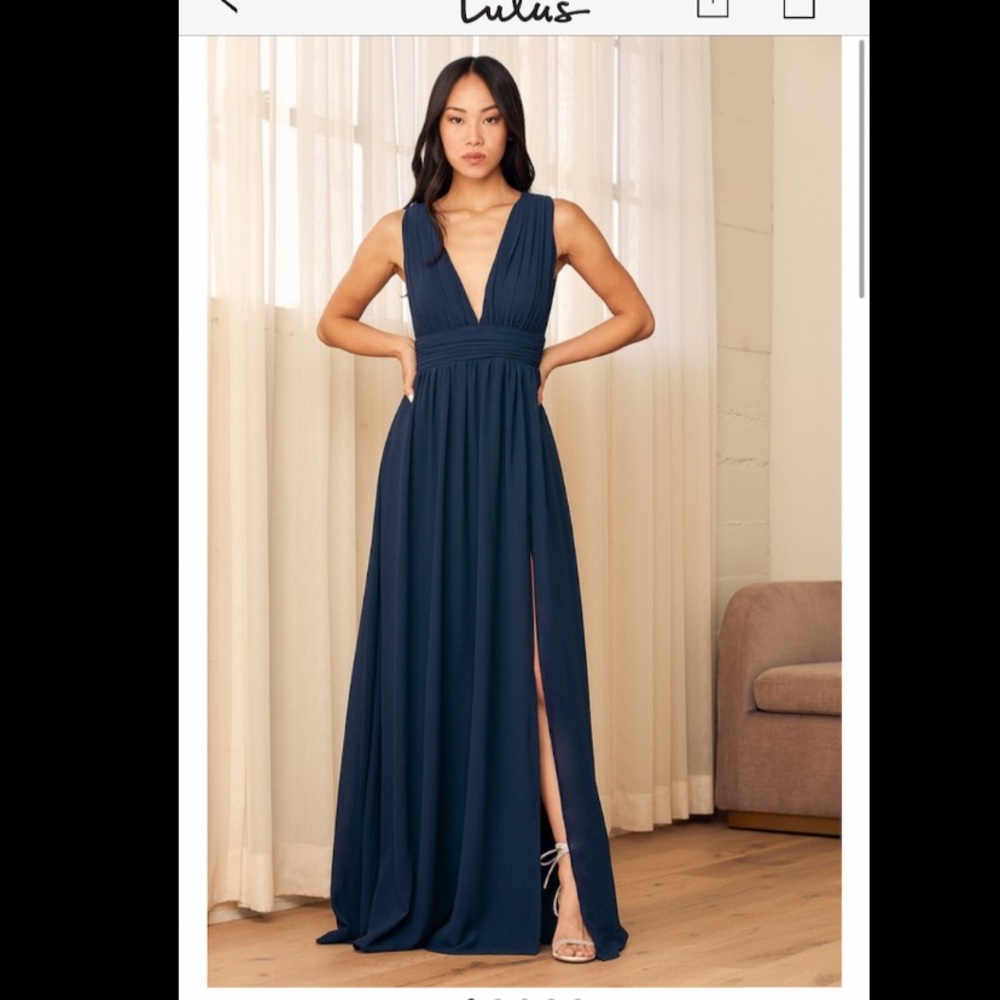 Lulus Heavenly Hues Navy Blue Maxi
